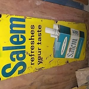 Vintage metal Salem advertising sign